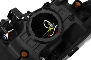 980.00 AlphaRex Quad 3D LED Projector Headlights Infiniti G37 Coupe [Nova Series - DRL Light Tube] (08-13)  Black / Chrome - Redline360