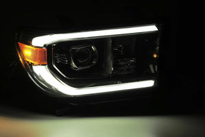 415.00 AlphaRex Projector Headlights Toyota Tundra (07-13) Pro Series - DRL Light Tube - Black / Chrome - Redline360
