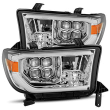 Load image into Gallery viewer, AlphaRex Quad 3D LED Projector Headlights Toyota Sequoia [NOVA Series - DRL Light Tube] (08-13) Alpha-Black / Black / Chrome - Chrome Alternate Image