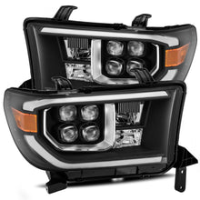 Load image into Gallery viewer, AlphaRex Quad 3D LED Projector Headlights Toyota Sequoia [NOVA Series - DRL Light Tube] (08-13) Alpha-Black / Black / Chrome - Black Alternate Image