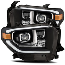 Load image into Gallery viewer, 745.00 AlphaRex Dual LED Projector Headlights Toyota Tundra (2014-2021) LUXX Series w/ Sequential Turn Signal - Black / Jet Black - Redline360 Alternate Image