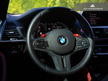Load image into Gallery viewer, Autotecknic Steering Wheel Trim BMW X4 G02 (19-21) Carbon Alcantara Finish - Heated Steering Wheel / Non-Spoked Alternate Image