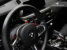 Load image into Gallery viewer, Autotecknic Shift Paddles BMW X6M F96 (20-22) [Battle Version] Dry Carbon Fiber - Red Shift Indicator / Gloss Alternate Image