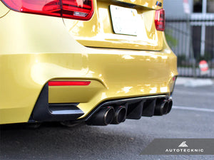 Autotecknic Rear Diffuser BMW M4 G82 (21-24) G83 (22-24) [Dry Carbon Fiber] Extended Fin - Competition