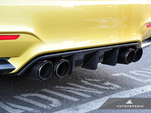 Autotecknic Rear Diffuser BMW M4 G82 (21-24) G83 (22-24) [Dry Carbon Fiber] Extended Fin - Competition