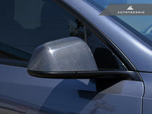 Load image into Gallery viewer, Autotecknic Mirror Covers Tesla Model Y (2020-2022) Dry Carbon Fiber - Default Title Alternate Image