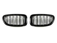 Load image into Gallery viewer, Autotecknic Replacement Grill BMW M5 F10 (2013) - Single or Dual Slats - Dual-Slats / Glazing Black Alternate Image