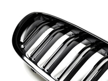 Load image into Gallery viewer, Autotecknic Replacement Grill BMW 5 Series F10 (11-13) - Single or Dual Slats - Single Slats / Glazing Black Alternate Image