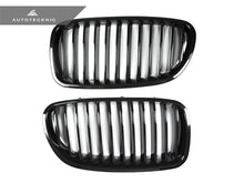 Load image into Gallery viewer, Autotecknic Replacement Grill BMW 5 Series F10 (11-13) - Single or Dual Slats - Single Slats / Glazing Black Alternate Image