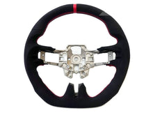 Load image into Gallery viewer, Autotecknic Steering Wheel Ford Mustang (2015-2018) [Carbon Fiber] Alcantara or Perforated Leather Finish - Alcantara w/ Red Leather 12 O'clock Stripe Alternate Image