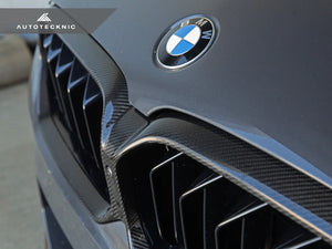 Autotecknic Replacement Grill BMW M5 F90 LCI (21-22) [Surrounds] Dry Carbon Fiber