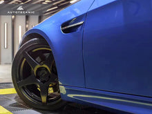 Load image into Gallery viewer, Autotecknic Fender Trim Set BMW M3 E90 / E92 / E93 (08-13) Glazing Black or Stealth Black - Glazing Black / w/ BMW Emblems Alternate Image