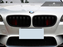Load image into Gallery viewer, Autotecknic Replacement Grill BMW 5 Series F10 (11-13) - Single or Dual Slats - Single Slats / Glazing Black Alternate Image