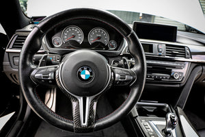 Armaspeed Steering Wheel Cover BMW F10 M5 LCI (13-17) Dry Carbon Fiber / Red Forged Carbon / Black Forged Carbon