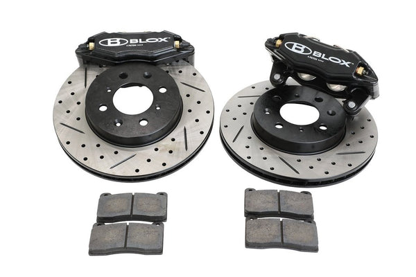 BLOX Racing Big Brake Kit Acura Integra [Front - Drilled/Slotted] (90-