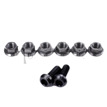 Load image into Gallery viewer, Dress Up Bolts Mitsubishi Lancer EVO IX (2006-2007) Titanium Strut Tower Kit - Black Alternate Image