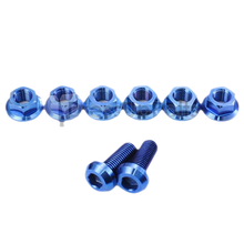Load image into Gallery viewer, Dress Up Bolts Mitsubishi Lancer EVO IX (2006-2007) Titanium Strut Tower Kit - Blue Alternate Image