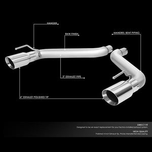 DNA Exhaust Chevy Camaro 2.0T / 3.6 V6 (16-18) Muffler Delete w/ 4" Tips