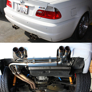 DNA Exhaust BMW E46 M3 (01-06) Section 3 w/ 2.75" Stainless Muffler Tips