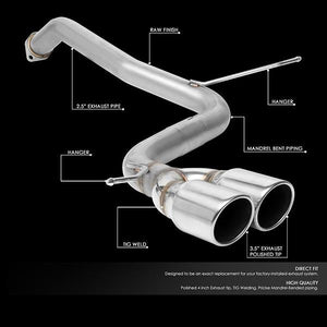 DNA Exhaust Scion xB (08-15) Axleback w/ 3.5" Dual Muffler Tip - Stainless Steel