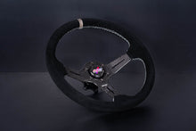 Load image into Gallery viewer, 274.95 DND Carbon Fiber Suede Steering Wheel (60mm Deep, 350mm) 6 Bolt - Redline360 Alternate Image