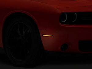 Raxiom LED Side Marker Lights Dodge Challenger (15-23) [Axial Series - Smoked Lens] Front and Rear LED Side Markers