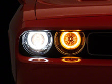 Load image into Gallery viewer, Raxiom Projector Headlights Dodge Challenger w/ Factory Halogen (08-14) [Dual LED Halo w/ DRL Ring] w/ or w/o Sequential Turn Signals Alternate Image