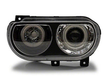 Load image into Gallery viewer, Raxiom Projector Headlights Dodge Challenger w/ Factory Halogen (08-14) [Dual LED Halo w/ DRL Ring] w/ or w/o Sequential Turn Signals Alternate Image