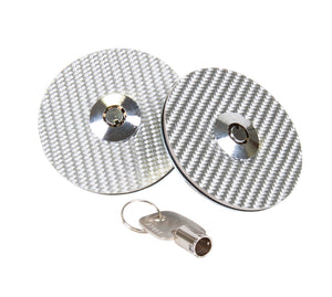 29.99 NRG Carbon Fiber Hood Pins w/ Lock (Black or Silver) Pair - Redline360