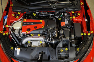 Dress Up Bolts Honda Civic Type R (17-21) [Titanium Hardware Engine Bay Kit] Stage 1 or Stage 2
