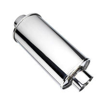 Load image into Gallery viewer, DC Sports Universal Canister Muffler w/ 3&quot; Inlet 4&quot; Outlet Straight Polished Tip - Oval / Round Canister Alternate Image