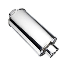 Load image into Gallery viewer, DC Sports Universal Canister Muffler w/ 3&quot; Inlet 3&quot; Outlet Straight Polished Tip - Oval / Round Canister Alternate Image