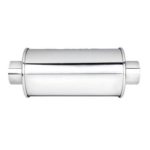 Load image into Gallery viewer, DC Sports Universal Canister Muffler w/ 3&quot; Inlet 3&quot; Outlet Straight Polished Tip - Oval / Round Canister Alternate Image