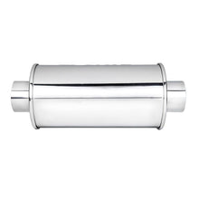 Load image into Gallery viewer, DC Sports Universal Canister Muffler w/ 3&quot; Inlet 4&quot; Outlet Straight Polished Tip - Oval / Round Canister Alternate Image