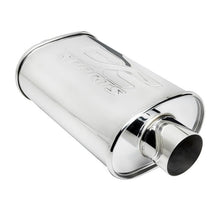 Load image into Gallery viewer, DC Sports Universal Canister Muffler w/ 3&quot; Inlet 4&quot; Outlet Straight Polished Tip - Oval / Round Canister Alternate Image