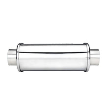 Load image into Gallery viewer, DC Sports Universal Canister Muffler w/ 3&quot; Inlet 4&quot; Outlet Straight Polished Tip - Oval / Round Canister Alternate Image