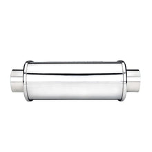 Load image into Gallery viewer, DC Sports Universal Canister Muffler w/ 3&quot; Inlet 3&quot; Outlet Straight Polished Tip - Oval / Round Canister Alternate Image