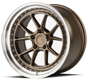 249.75 Aodhan DS08 Wheels (18x10.5 5x114.3 +22 Offset) Bronze / Black / Silver - Redline360