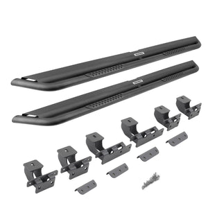 529.05 Go Rhino Dominator DS Side Steps Ford Bronco 4 Doors (21-22) [Extreme - w/ Removeable Step Pads] - Redline360