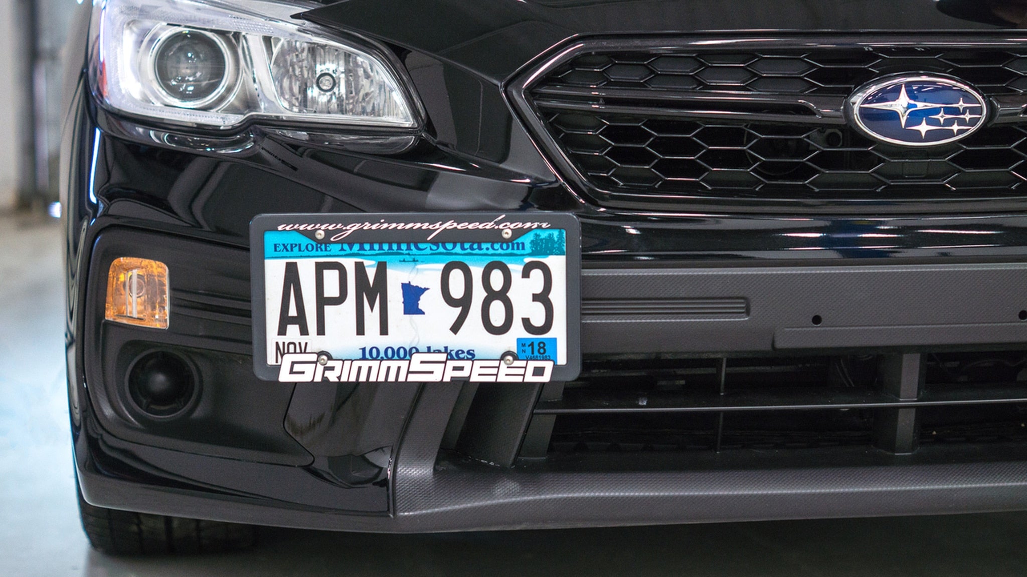 GrimmSpeed License Plate Relocation Kit Subaru WRX / WRX STI / Crosstr