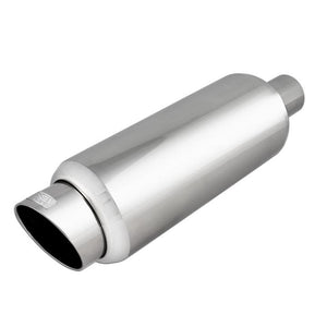 65.99 DC Sports 2.25" Stainless Steel Muffler w/ Slant Cut Exhaust Tip - EX-5016 - Redline360