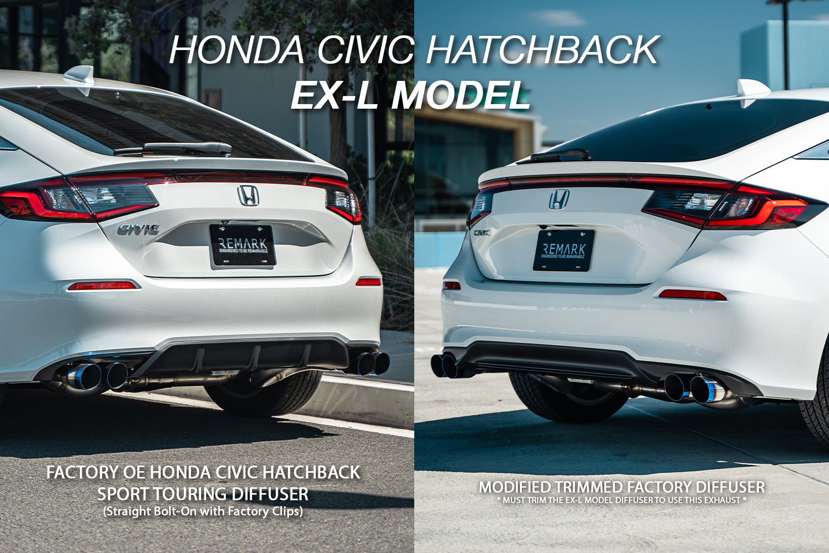 Remark Exhaust Honda Civic Hatchback EXL (20222024) Link Loop Muffle