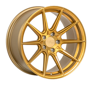 205.00 F1R F101 Wheels (18x8.5 5×112 42ET) Gloss Black / Machined Silver / Brushed Gold - Redline360