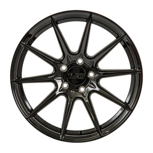 215.00 F1R F101 Wheels (18x9.5 5x112 45ET) Gloss Black / Machined Silver /  Brushed Gold - Redline360
