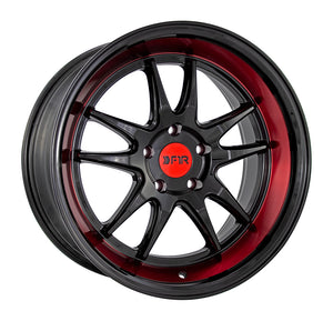 205.00 F1R F102 Wheels (18x8.5 5x114.3 38ET) Gloss Black Polish or Red Lip - Redline360