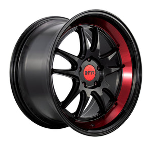 215.00 F1R F102 Wheels (18x9.5 5x112 45ET) Gloss Black Polish or Red Lip - Redline360
