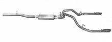 Load image into Gallery viewer, Gibson Exhaust Chevy/GMC Silverado/Sierra 1500 5.3L 2/4WD (14-18) [Catback - Dual Split Exit] Polished or Black Ceramic Tips - Extended / Crew Cab / Aluminized w/ Polished Tips Alternate Image