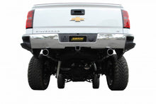 Load image into Gallery viewer, Gibson Exhaust Chevy/GMC Silverado/Sierra 1500 6.2L 2/4WD (14-18) [Catback - Dual Split Exit] Aluminized / Stainless / Black Elite - Crew Ca/Standard Bed / Stainless w/ Polished Tips Alternate Image