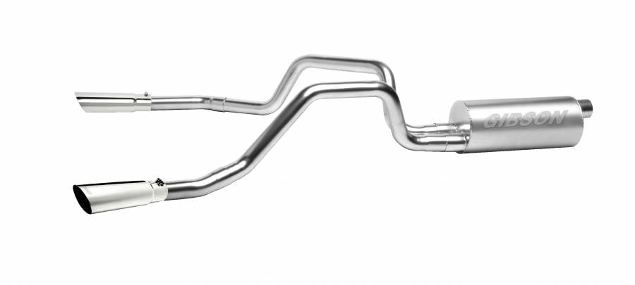 593.12 Gibson Exhaust Ford F150 5.0L 2/4WD (11-12) [Catback - Dual Split Exit] Polished Tips - Redline360