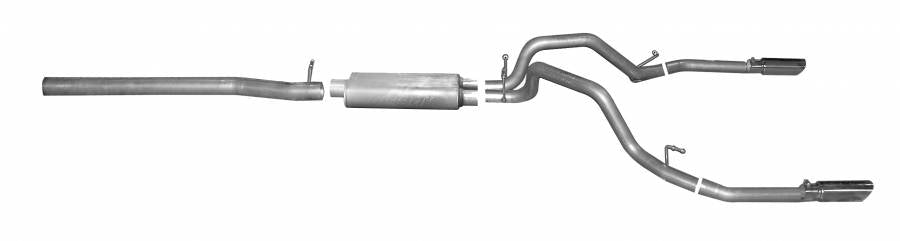 609.42 Gibson Exhaust GMC Yukon XL Denali AWD (15-20) [Catback - Dual Split Exit] Polished or Black Ceramic Tip - Redline360